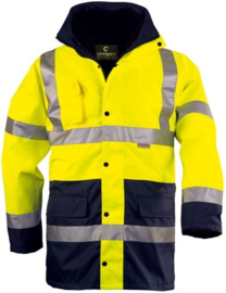 PARKA HI-VIS geel-blauw