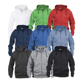 Basic Hoody Lange Ritssluiting