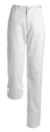Unisex/Dames witte broek, oprolbaar