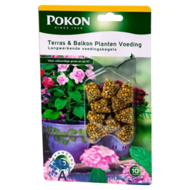 POKON TERRAS & BALKON PLANTEN VOEDINGSKEGELS 10 STUKS