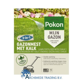 POKON GAZONMEST MET KALK 3-IN-1 15M²