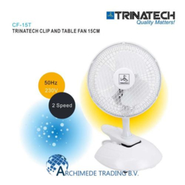 TRINATECH CF-15T CLIP VENTILATOR MET VOET 15CM