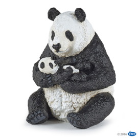 panda assis avec bébé 50196