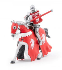 cheval licorne rouge chevalier avec lance 39781