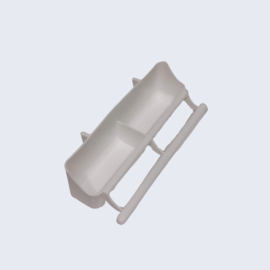 Hangbak wit kunststof 18 cm 2‑vaks