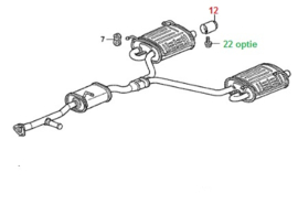 Uitlaat tip rond (99-03)