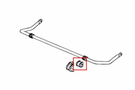 Hardrace stabilisatorstang rubber voorzijde 28,2mm (99-01)