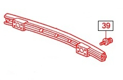 Bout balk achterbumper 8x25 (99-09)