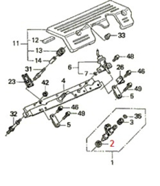 Injector pakking onderzijde