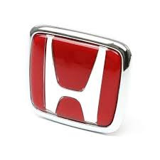 Honda H logo embleem, achterzijde, rood