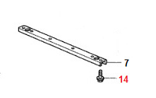 Bout verstevigings balk subframe achterzijde