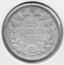 F - 25 cent 1897 (7) FR+/ZF