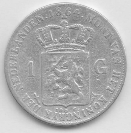 H - 1 Gulden 1864 (7) FR+/ZF-