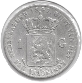 H - 1 Gulden 1847 (7) FR+/ZF