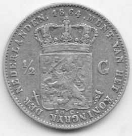 G - ½ gulden 1864 (6) ZF