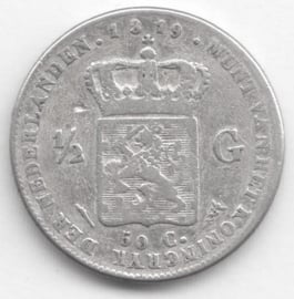 G - ½ Gulden 1819 Utrecht (6) FR+/ZF