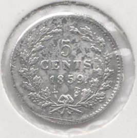 D - 5 cent 1859 (5) ZF+/PR-
