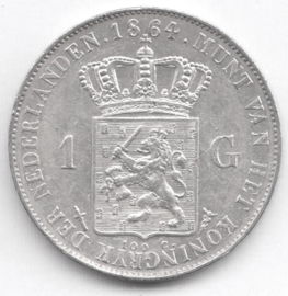 H - 1 Gulden 1864 (3) PR/PR+