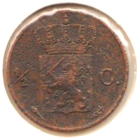 A - ½ Cent 1827 U (Utrecht) (6) ZF