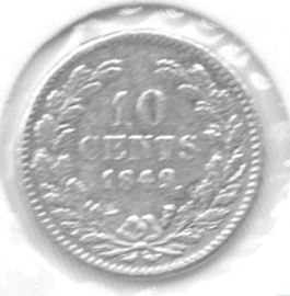 Koning Willem II - 10 Cent