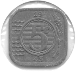 D - 5 Cent 1943 (3) PR+ Zink