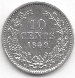 E - 10 cent 1849 (5) ZF/ZF+