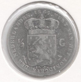 G - ½ Gulden 1864 (8) FR