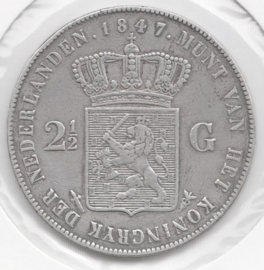 J - 2½ Gulden 1847 (5) ZF+