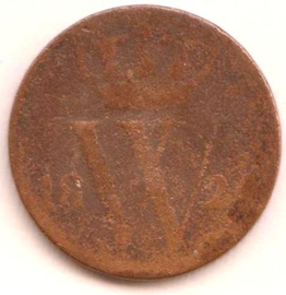 A - ½ Cent 1824 Utrecht (9) ZG/FR