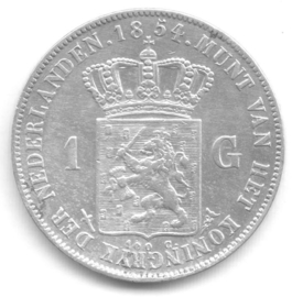 H - 1 Gulden 1854 (5) ZF+