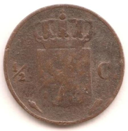 A - ½ Cent 1824 Utrecht (9) ZG/FR