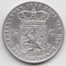 G - ½ gulden 1858 (5) PR-/PR