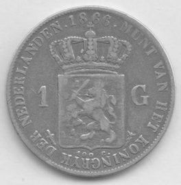 H - 1 Gulden 1866 (5) FR+/ZF-