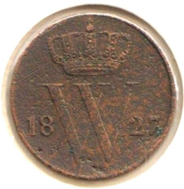 A - ½ Cent 1827 U (Utrecht) (6) ZF
