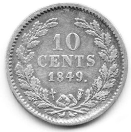 E - 10 cent 1849 (7) FR+/ZF-