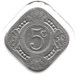 D - 5 Cent 1934 (6) ZF+