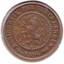 A - ½ Cent 1894 (5) ZF+/PR-