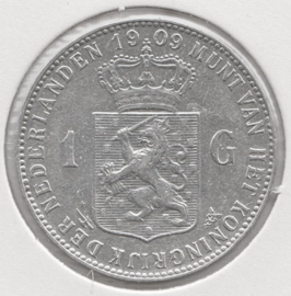 H - 1 Gulden 1909 (6) ZF/ZF+