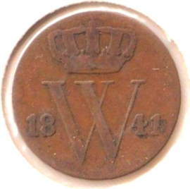 Koning Willem II - ½ Cent