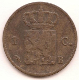 B - 1 Cent 1828 Brussel (7) ZF-