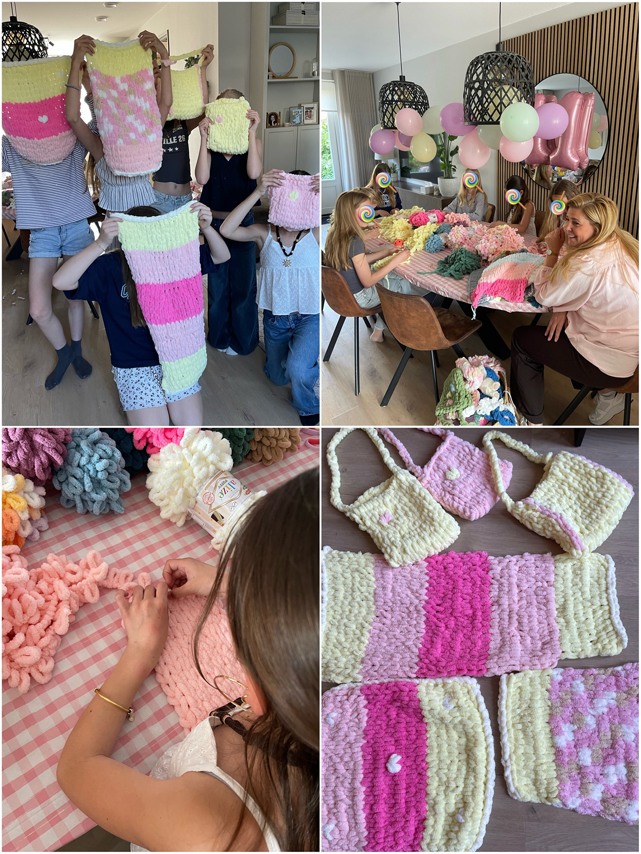 Kids creatief feestje breien