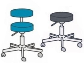 Medium Taboeret Hoes Badstof