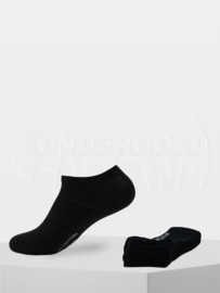 Sneakersokken - 100% bio katoen - Zwart - 4 Paar