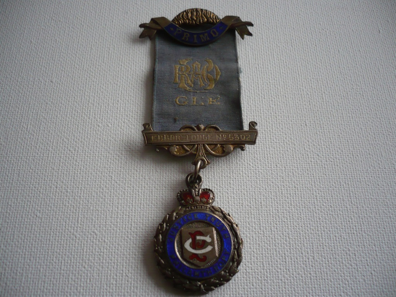 Zilveren medaille, Primo, Ebbor Lodge no 5302