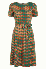 Betty Dress Rondine Ponderosa Green - King Louie - M