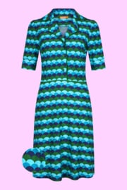 Vintage Style Dress Scale Green - Tante Betsy - M