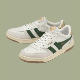 Sneaker Hawk White / Dark Green / Gold - GOLA - 42