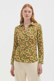 Blouse Sunflowers Print Groen - Nice Things - 40