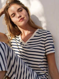 Saint James Eze lange jurk - ecru/marine