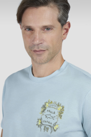 x Paul & Shark Embroidered P&S Cotton Jersey T-shirt - Ether
